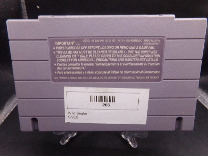 Wild Snake Super Nintendo SNES Used