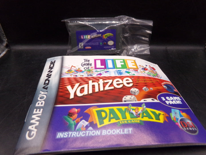 Life/Yahtzee/Payday Game Boy Advance GBA Boxed Used