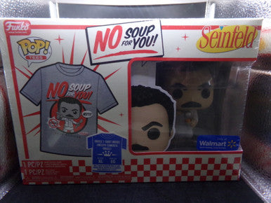 Pop Tees Seinfeld No Soup For You Funko Pop and T Shirt (Wal-Mart) NEW