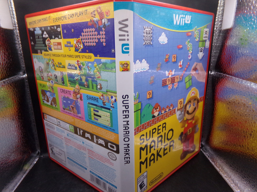 Super Mario Maker Wii U BOX, CASE, AND ART BOOK ONLY