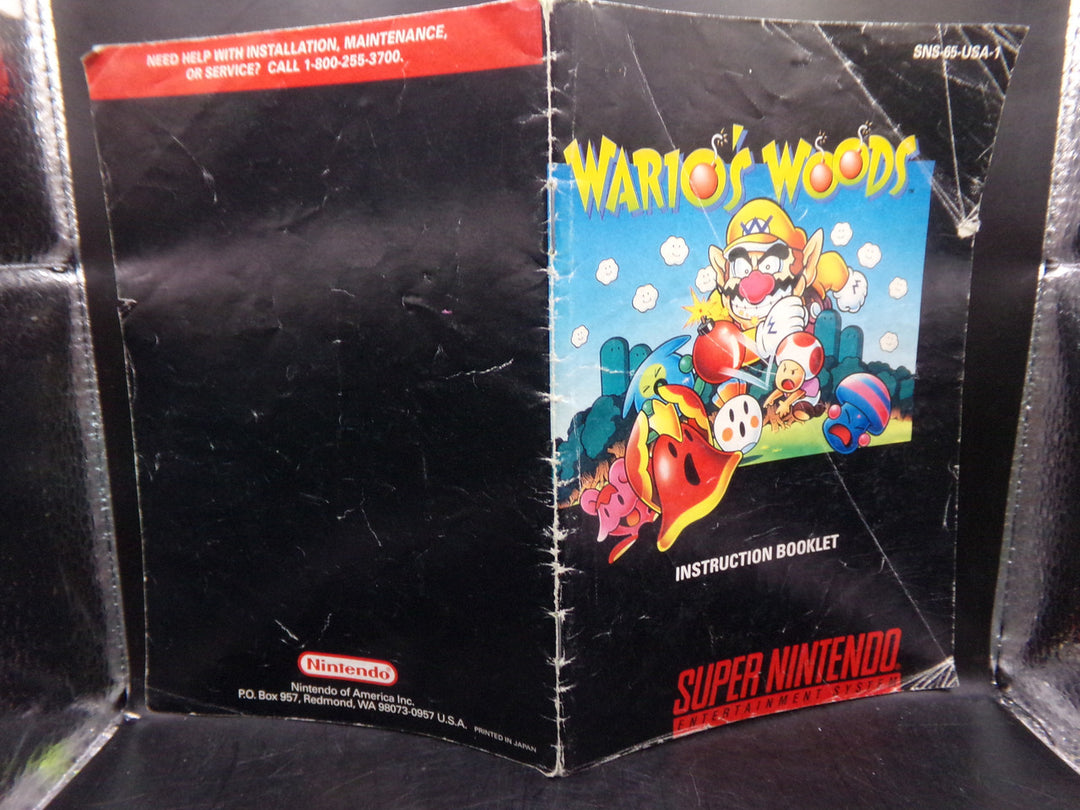 Wario's Woods Super Nintendo SNES MANUAL ONLY