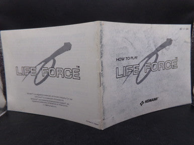 Life Force Nintendo NES MANUAL ONLY