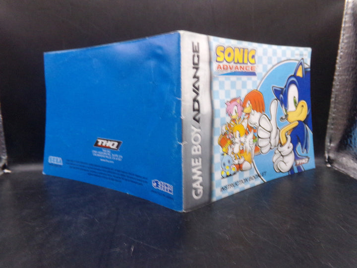 Sonic Advance Game Boy Advance GBA MANUAL ONLY