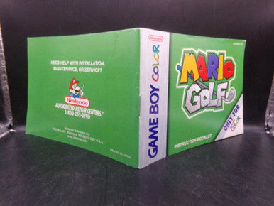 Mario Golf Game Boy Color MANUAL ONLY