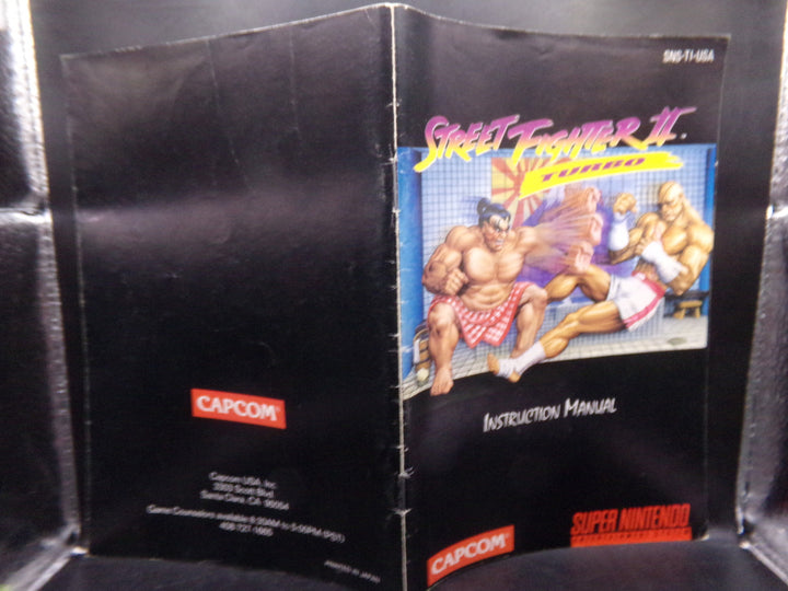 Super Street Fighter II Turbo Super Nintendo SNES MANUAL ONLY