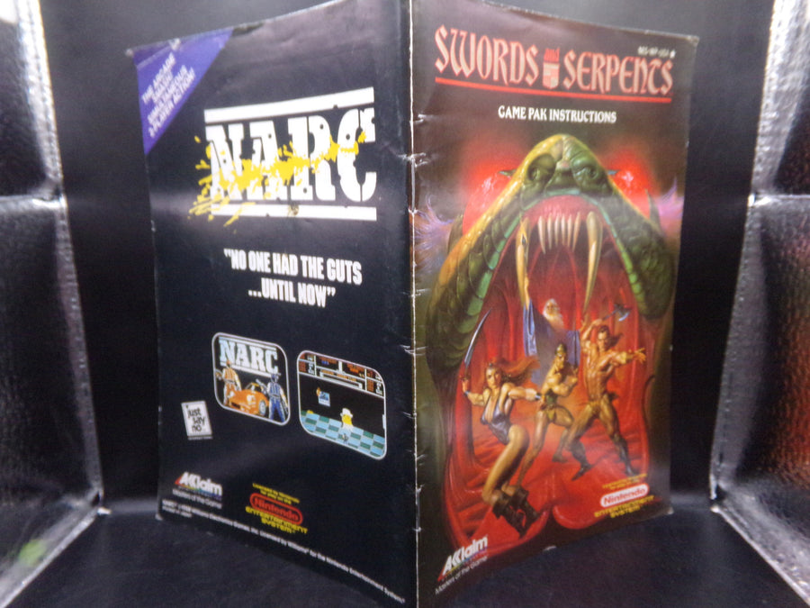 Swords and Serpents Nintendo NES MANUAL ONLY