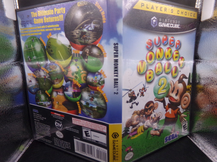 Super Monkey Ball 2 Gamecube CASE AND MANUAL ONLY