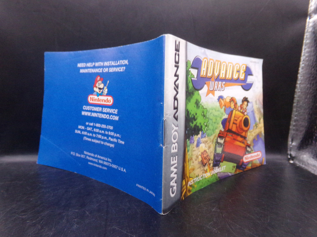 Advance Wars Game Boy Advance GBA MANUAL ONLY – Core Gaming