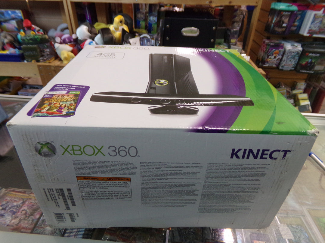 Microsoft Xbox 360 "Slim" Model Console (4GB) With Kinect Bundle Boxed Used