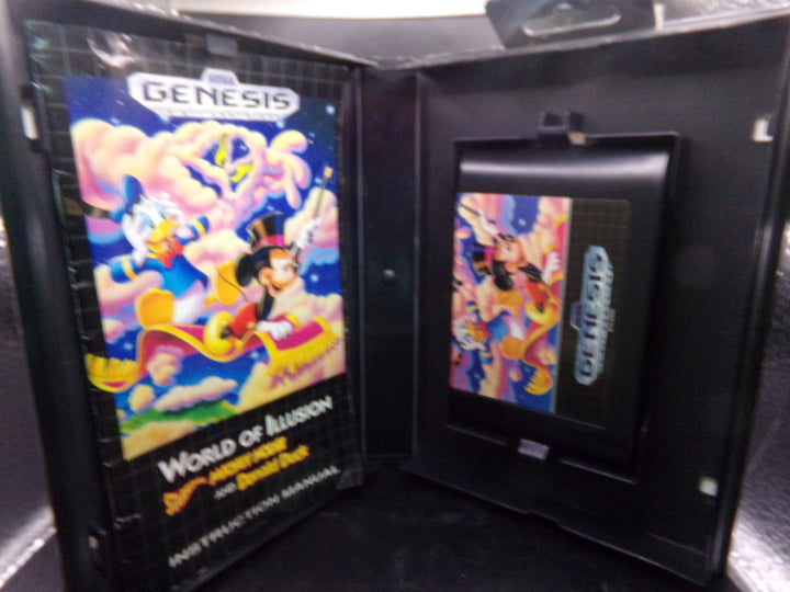 World of Illusion Starring Mickey Mouse and Donald Duck Sega Genesis Boxed Used