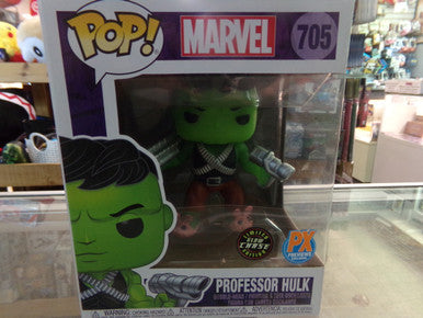 Marvel - #705 Professor Hulk (PX Previews, GLOW CHASE) Funko Pop