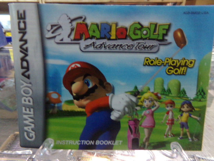 Mario Golf: Advance Tour Game Boy Advance GBA MANUAL ONLY