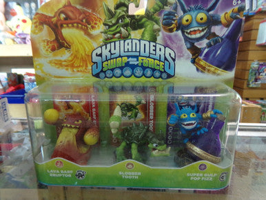 Skylanders: Swap Force - Lava Barf Eruptor/Slobber Tooth/Super Gulp Pop Fizz Combo Pack NEW