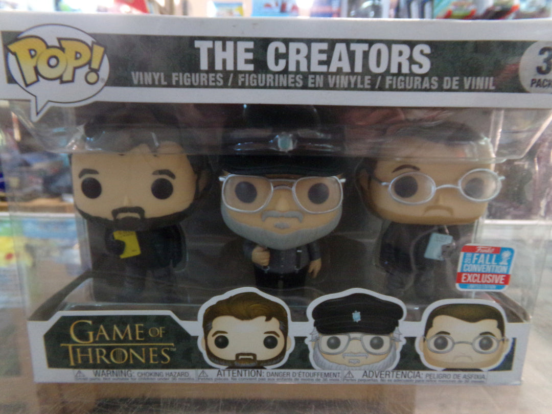 Game of Thrones Creators 3 Pack George R R Martin (NYCC 2018 Exclusive) Funko Pop