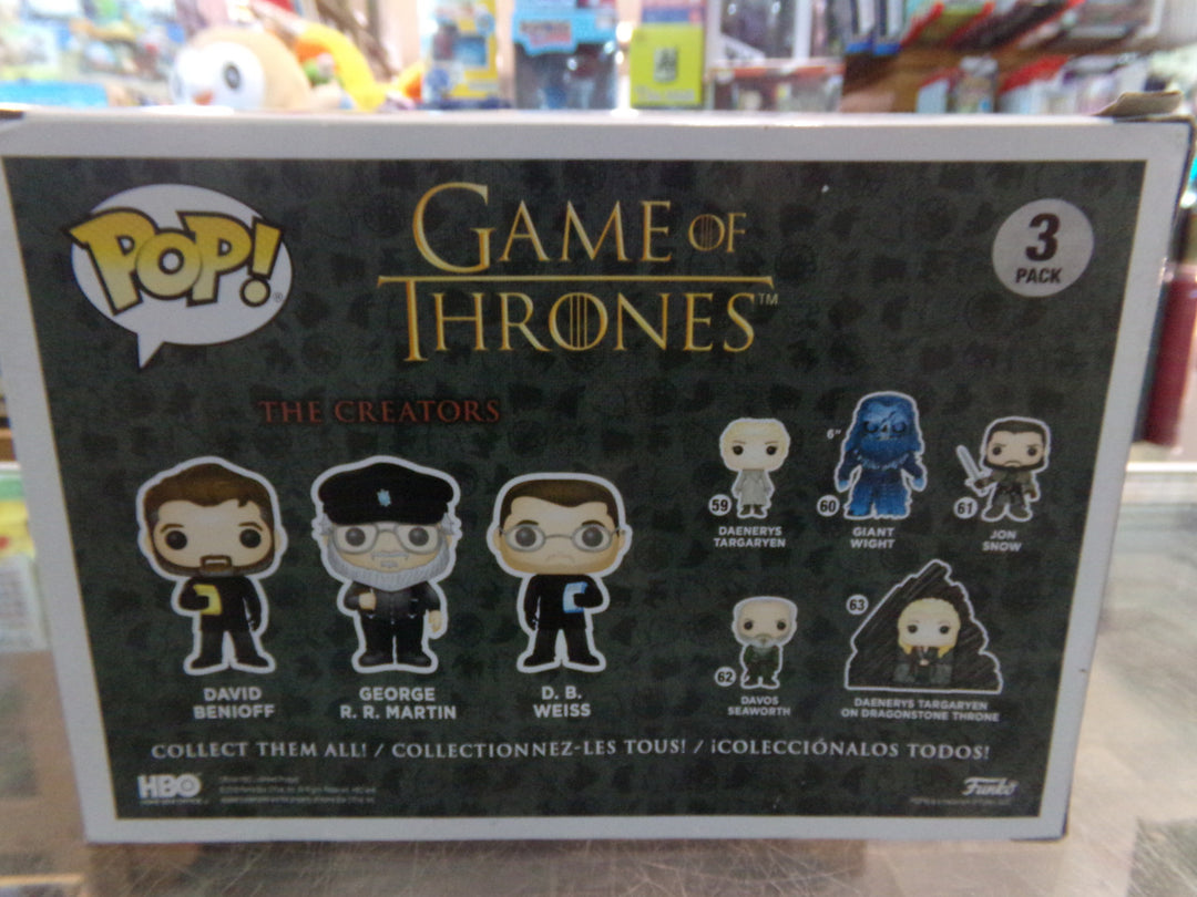 Game of Thrones Creators 3 Pack George R R Martin (NYCC 2018 Exclusive) Funko Pop