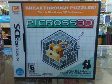 Picross 3D Nintendo DS CASE AND MANUAL ONLY