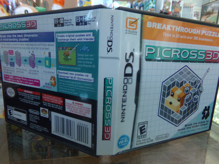 Picross 3D Nintendo DS CASE AND MANUAL ONLY