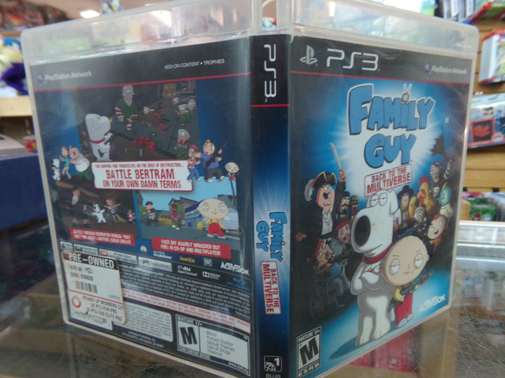 Family Guy: Back to the Multiverse Playstation 3 PS3 CASE AND MANUAL ONLY
