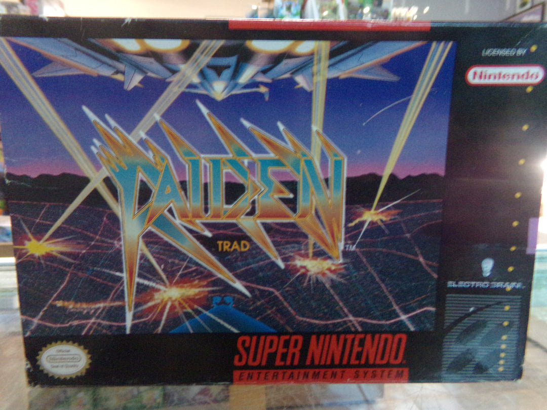 Raiden Trad Super Nintendo SNES BOX AND MANUAL ONLY