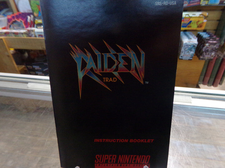 Raiden Trad Super Nintendo SNES BOX AND MANUAL ONLY