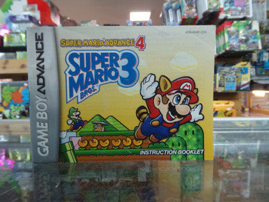 Super Mario Advance 4: Super Mario Bros. 3 Game Boy Advance GBA MANUAL ONLY