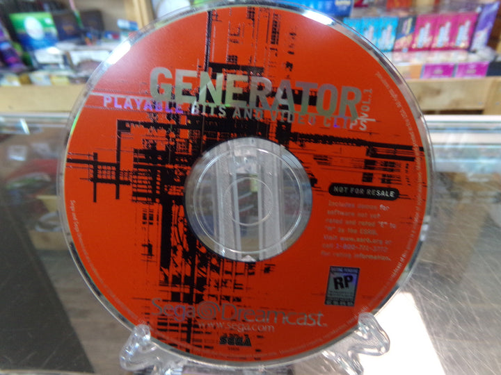 Dreamcast Generator Vol. 1 Demo Disc Sega Dreamcast Used DU9124