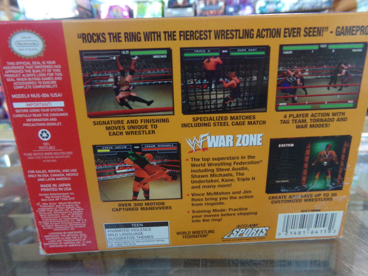 WWF War Zone Nintendo 64 N64 Boxed Used