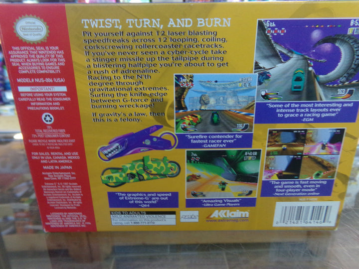 Extreme-G Nintendo 64 N64 Boxed Used