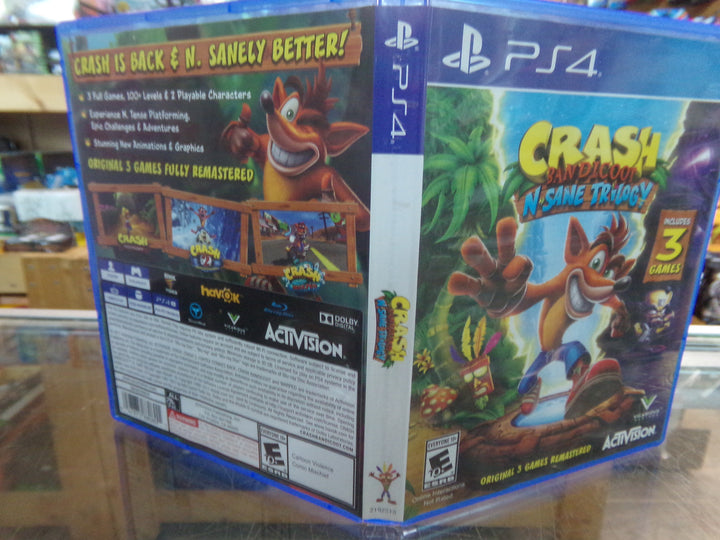 Crash Bandicoot N. Sane Trilogy Playstation 4 PS4 Used