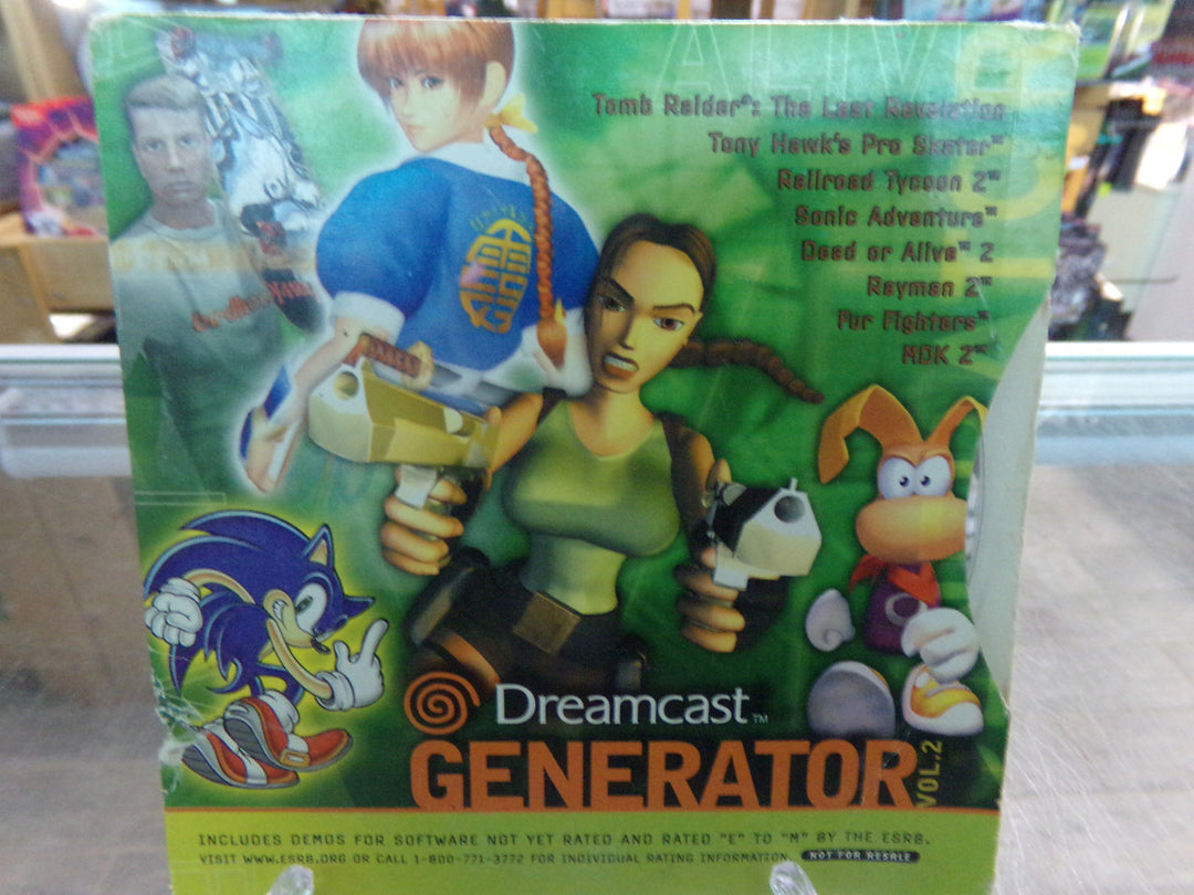 Sega Dreamcast Generator Demo Disc Volume 2 Used