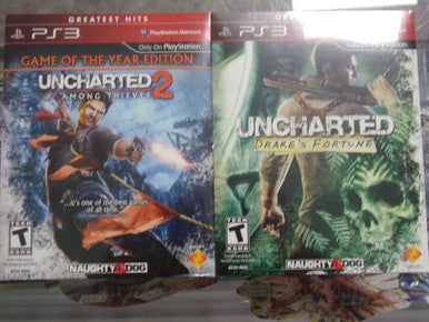 Uncharted: Drake's Fortune & Uncharted 2: Among Thieves (Not For Resale Sleeve) Playstation 3 PS3 NEW
