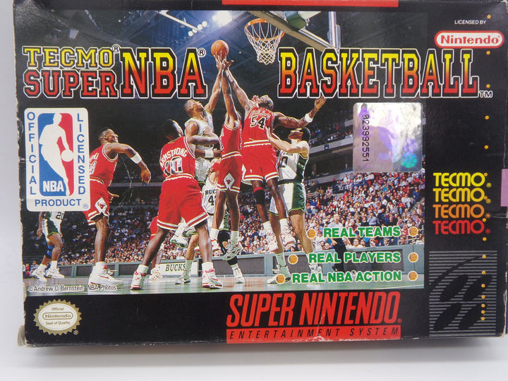 Tecmo Super NBA Basketball Super Nintendo SNES Boxed Used