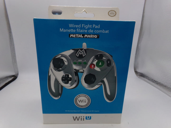 Hori Wired Fight Pad Wii / Wii U Metal Mario NEW