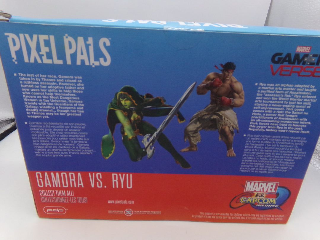 PDP Pixel Pals Marvel Vs. Capcom Infinite Gamora Vs. Ryu Light Up 2 Pack NEW