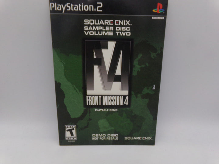 Square Enix Sampler Disc Volume 2 Front Mission 4 Demo Disc Playstation 2 PS2 Used
