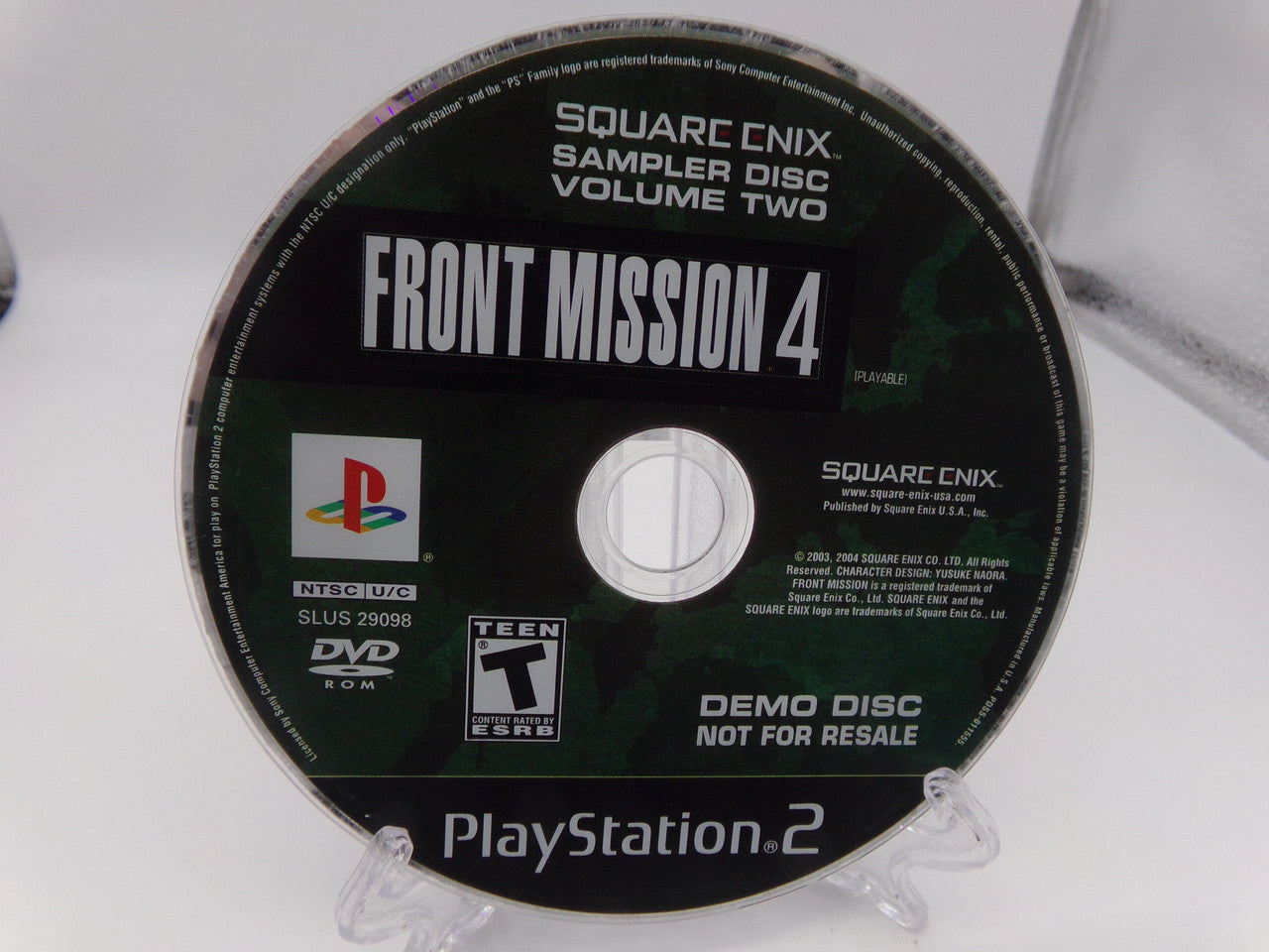Square Enix Sampler Disc Volume 2 Front Mission 4 Demo Disc