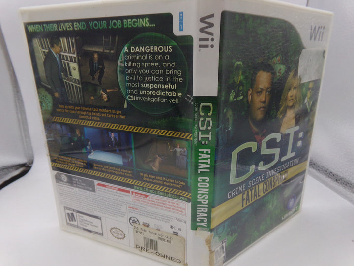 CSI: Fatal Conspiracy Nintendo Wii Used