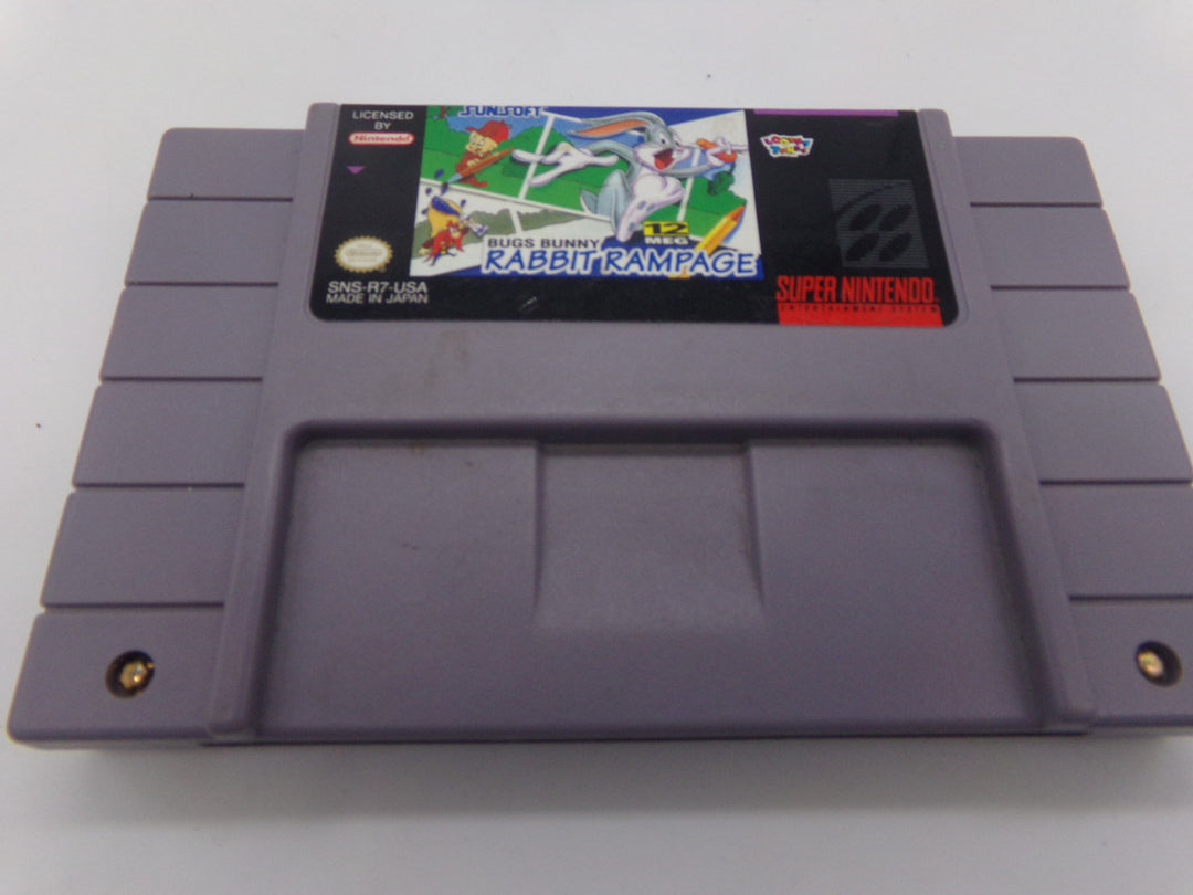 Bugs Bunny Rabbit Rampage Super Nintendo SNES Used