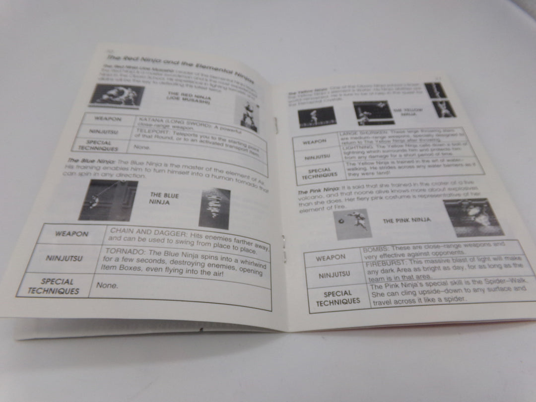 Shinobi II: The Silent Fury Sega Game Gear MANUAL ONLY