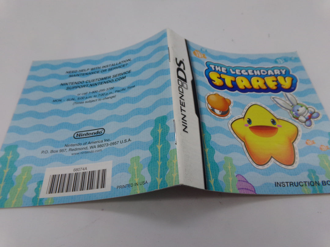 Legendary Starfy Nintendo DS MANUAL ONLY