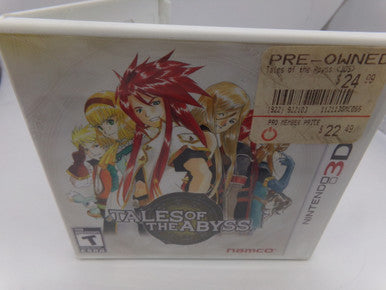 Tales of the Abyss Nintendo 3DS CASE AND MANUAL ONLY