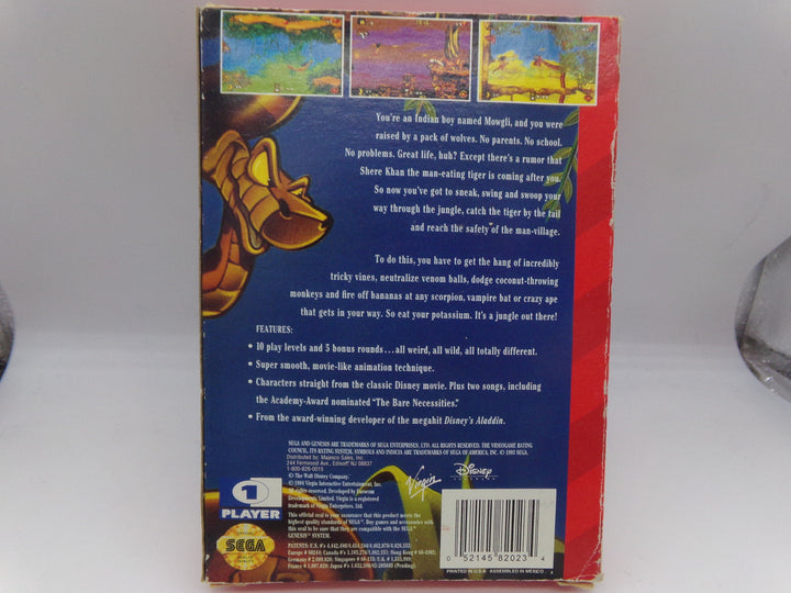 The Jungle Book Sega Genesis Boxed Used