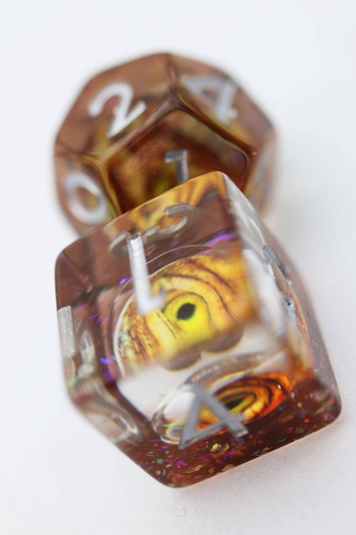 Golden Dragon Eye RPG Dice Set - NE043026