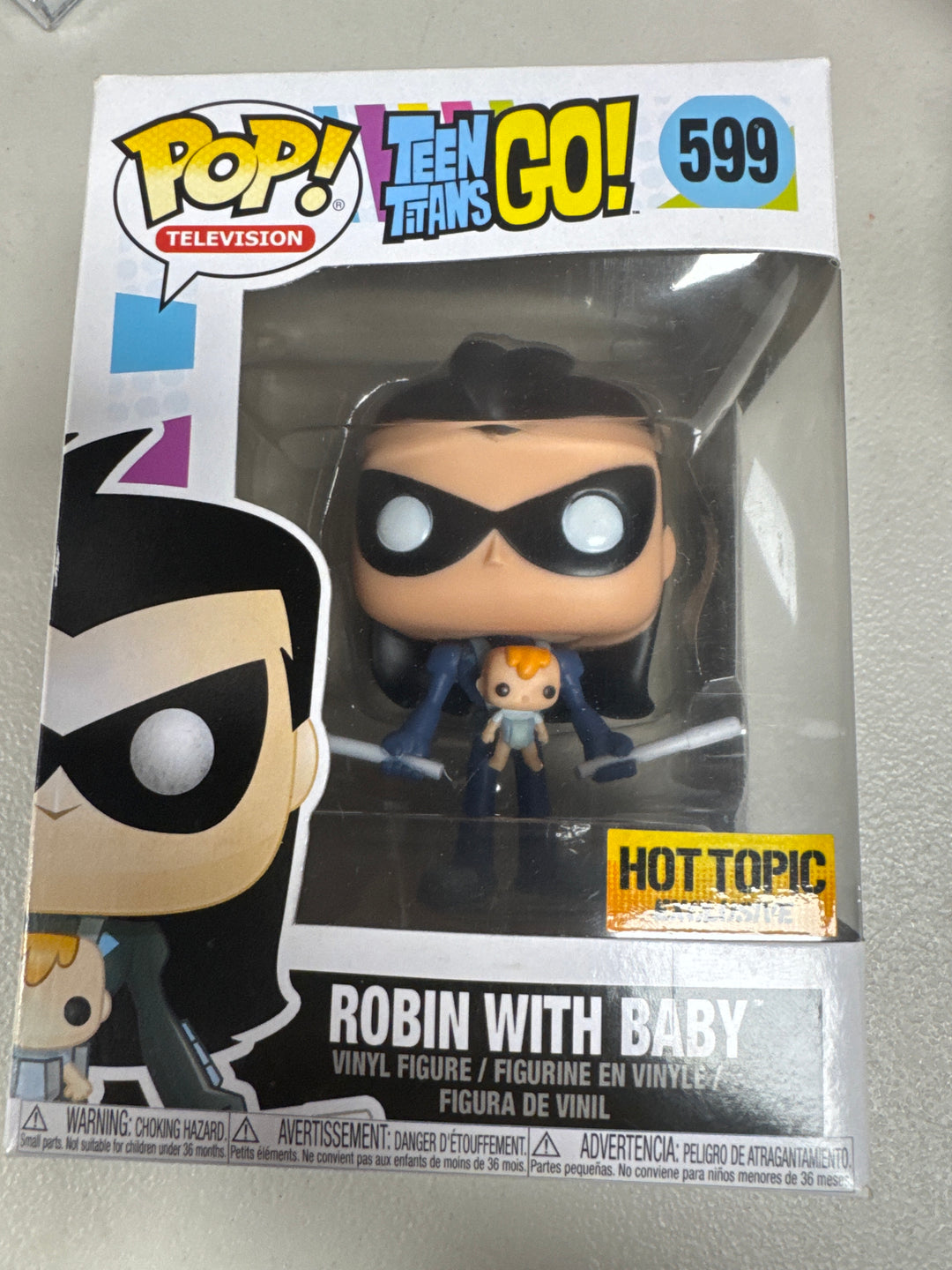 Funko Pop! Robin With Baby #599 Hot Topic Teen Titans Go! FP9126