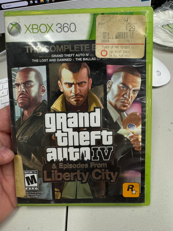 NO GAME (Case ONLY) Grand Theft Auto IV 4 and Episodes From Liberty City -Xbox 360 m7124