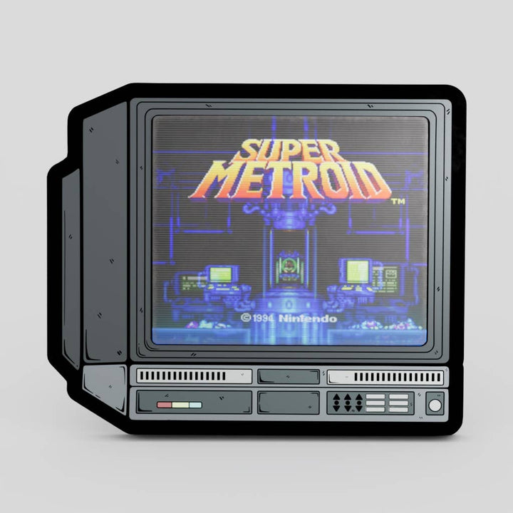 2.5" Lenticular Super Metroid CRTV Enamel Pin - NE32726