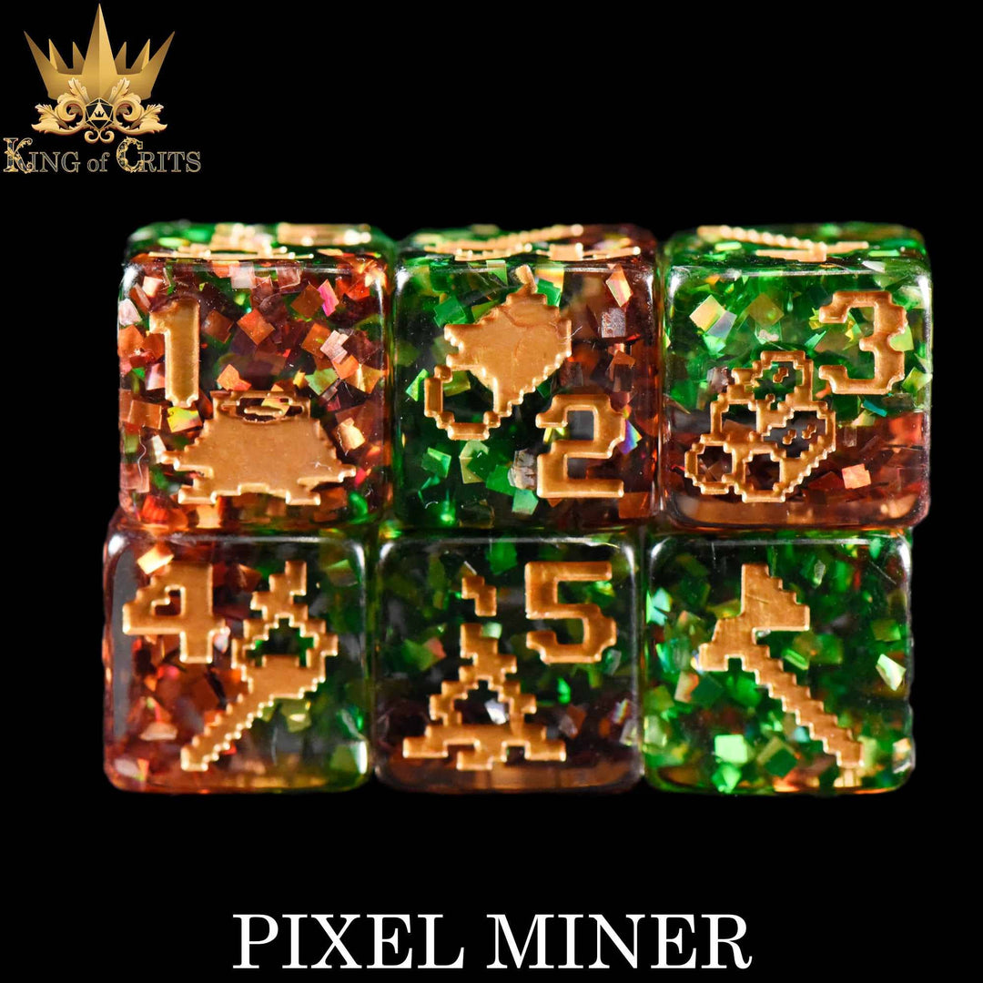 King of Crits Pixel Miner - 11 Dice Set NE4226