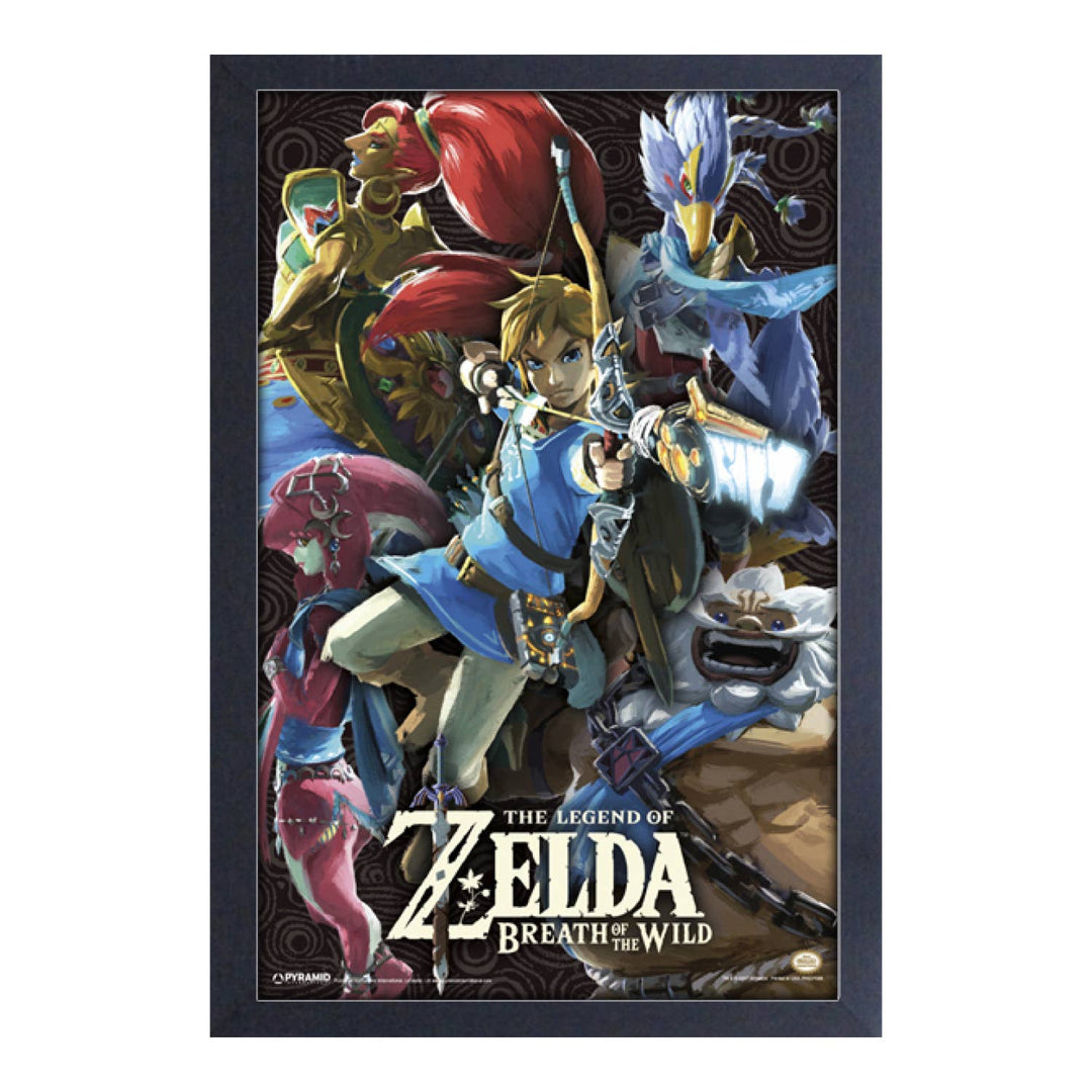 Zelda Breath of the Wild Divine Beasts Framed Art Print