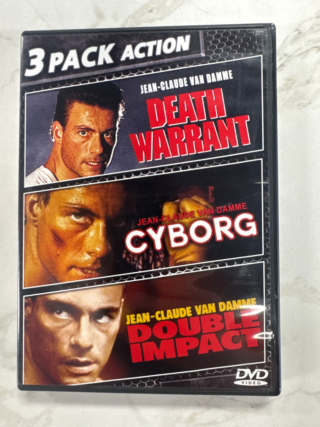 Jean-Claude Van Damme Triple Pack: Death Warrant/Cyborg/Double Impact   - DVD PM9826