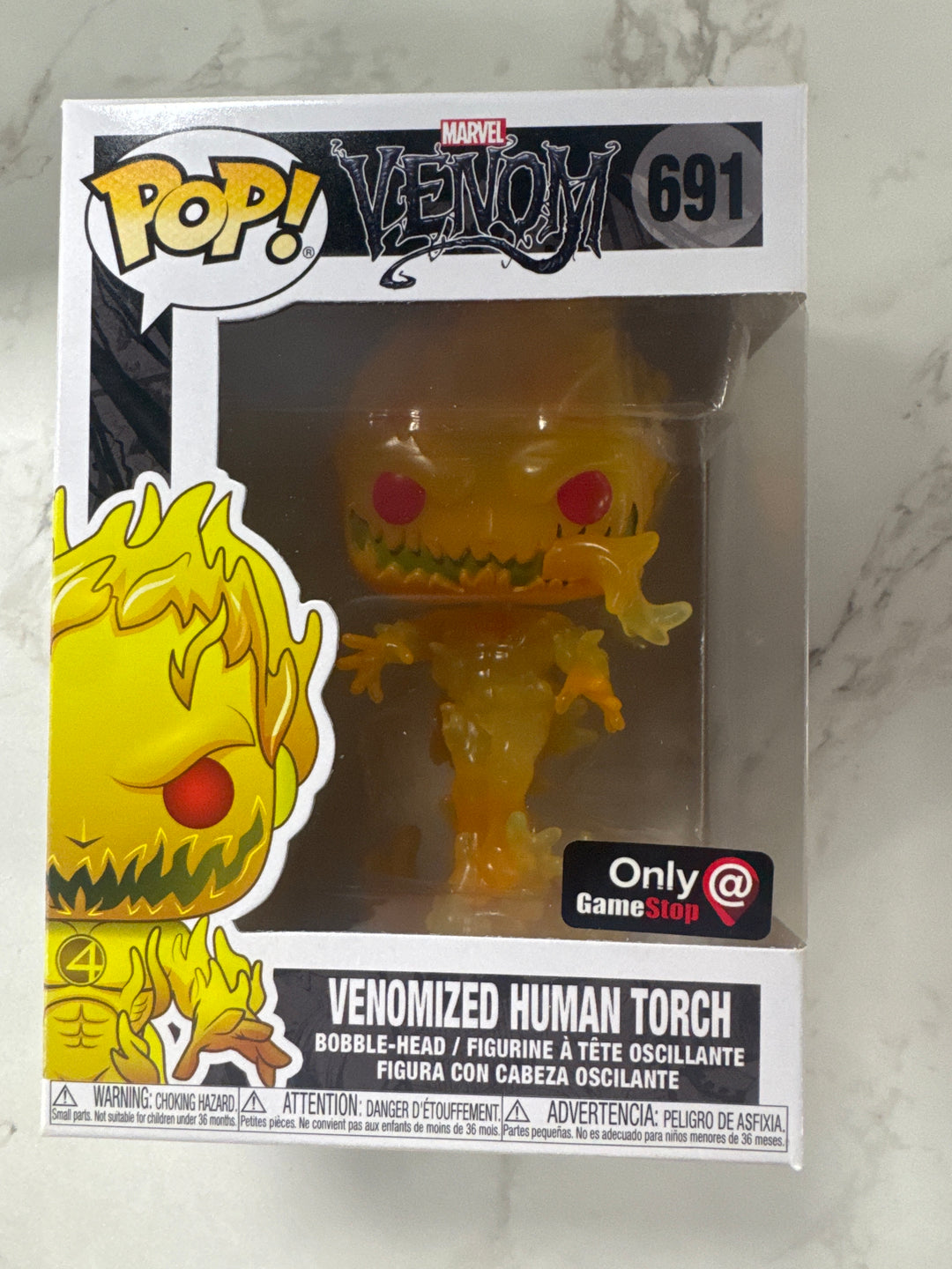 Funko Pop! Venomized Human Torch #691 Gamestop Marvel Venom FP72026